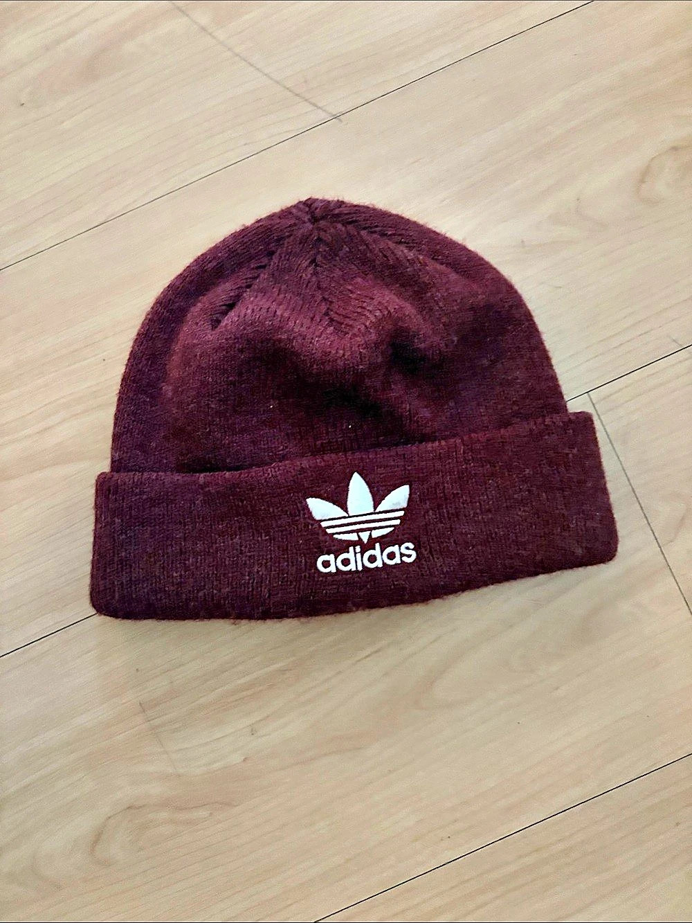 adidas Burgundy Knit Beanie